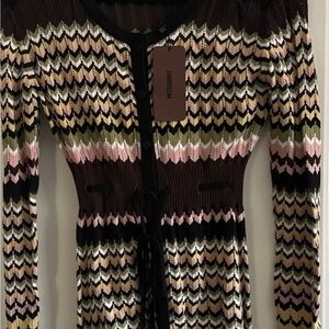 Missoni Multicolor Zigzag Belted Knit Dress or Cardigan